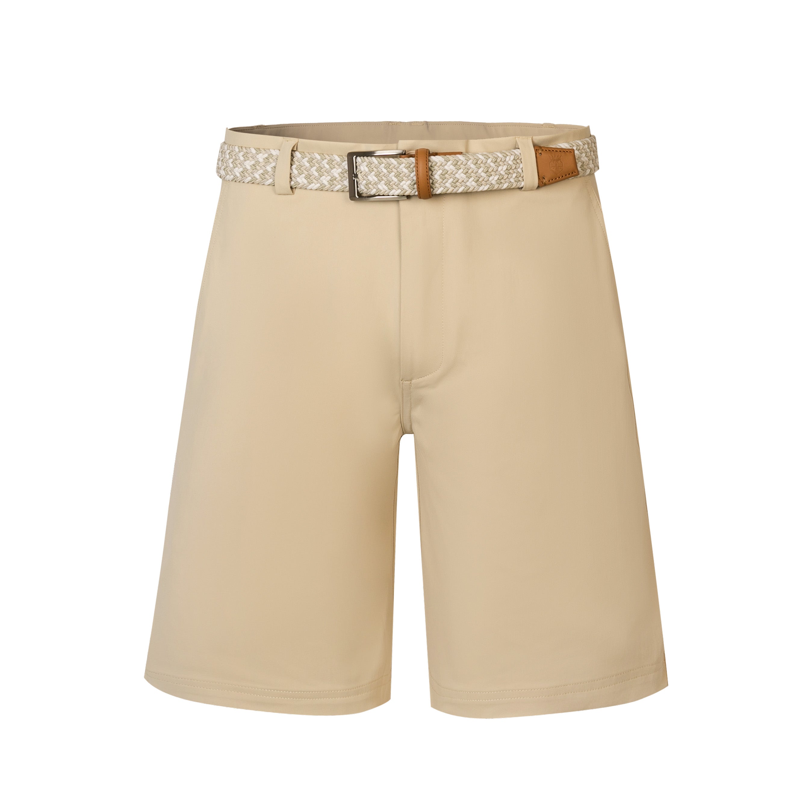 The Never Settle Short - Premium Khaki Golf Shorts for Men | Echelon