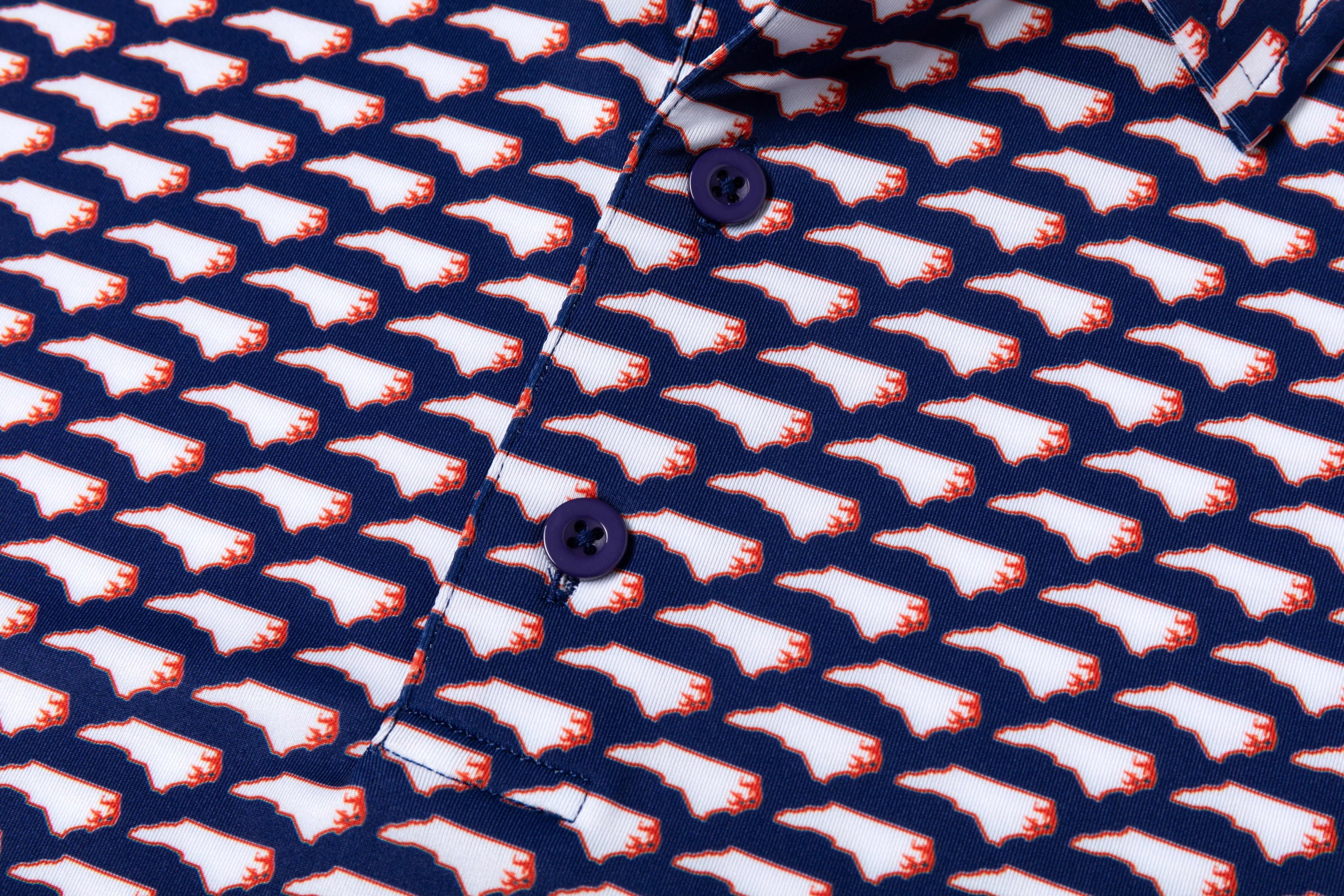 The NC Patriot – Men’s North Carolina State Pattern Golf Polo