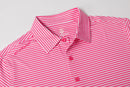 The Catalyst – Men’s Pink & White Striped Golf Polo