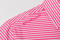 The Catalyst – Men’s Pink & White Striped Golf Polo