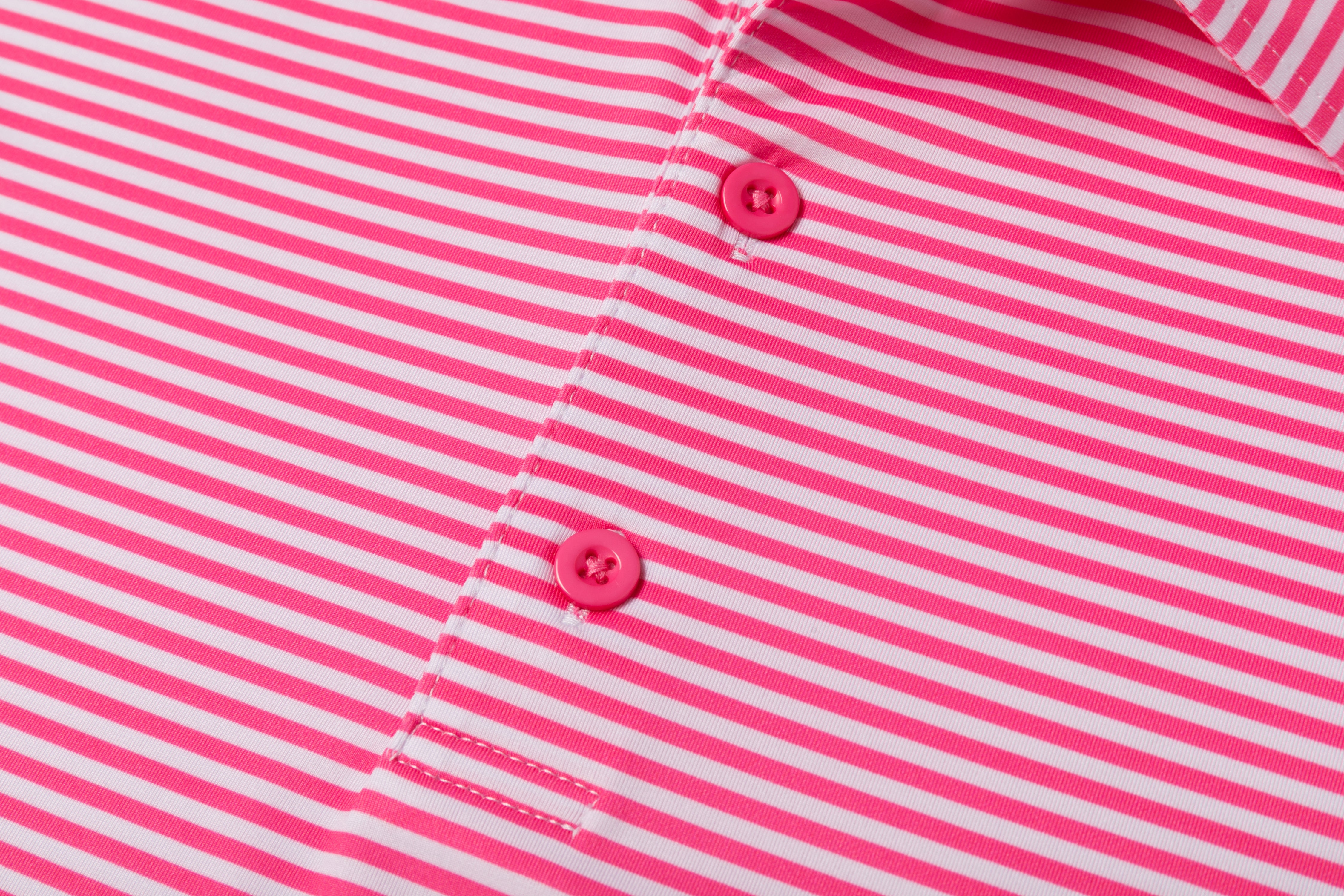 The Catalyst – Men’s Pink & White Striped Golf Polo