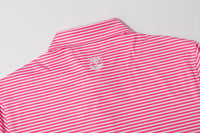 The Catalyst – Men’s Pink & White Striped Golf Polo