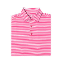 The Catalyst – Men’s Pink & White Striped Golf Polo
