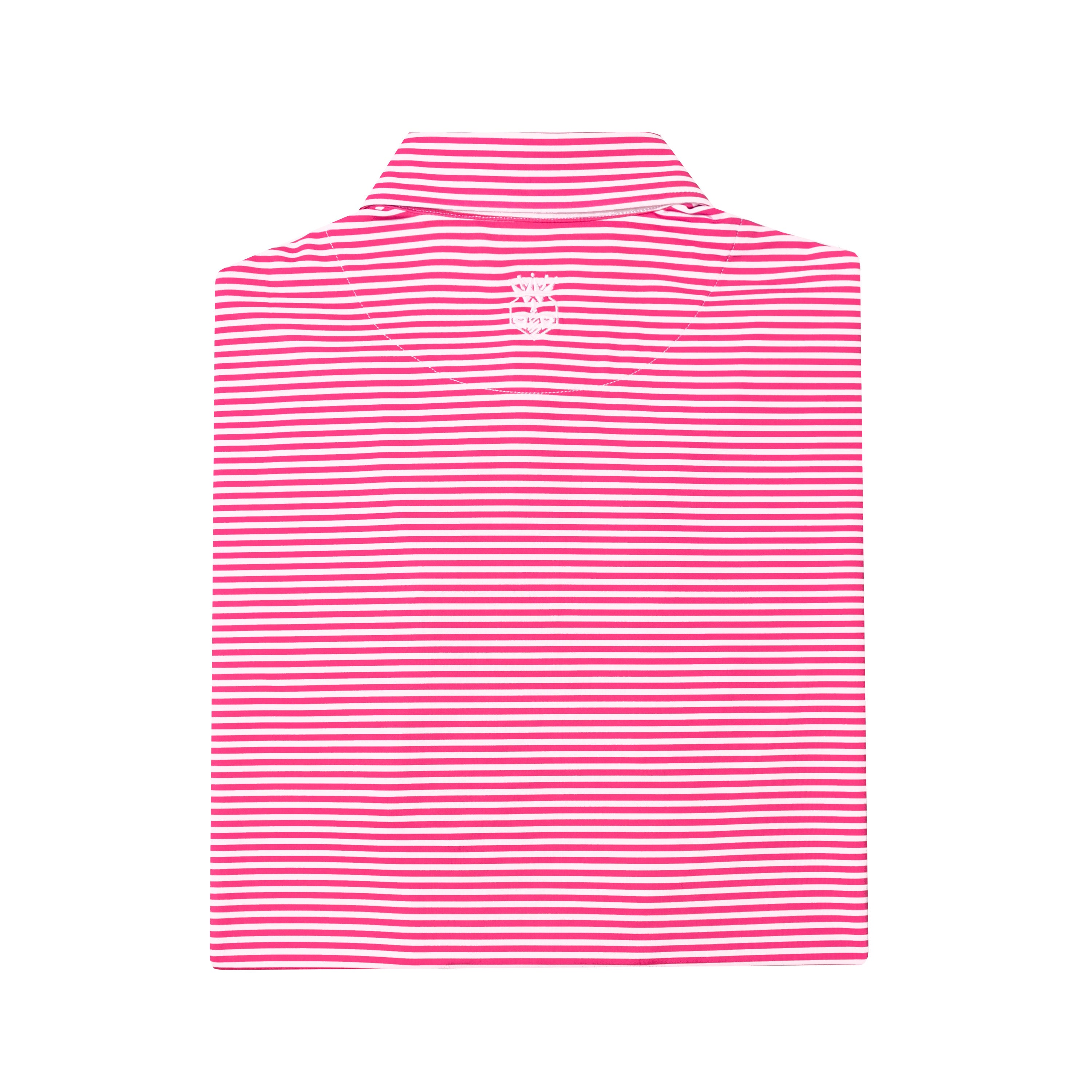 The Catalyst – Men’s Pink & White Striped Golf Polo
