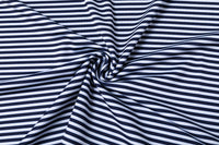 Stripe Show – Men’s Navy & White Striped Golf Polo