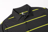 Don’t Do Average – Men’s Grey & Yellow Performance Golf Polo
