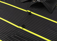 Don’t Do Average – Men’s Grey & Yellow Performance Golf Polo