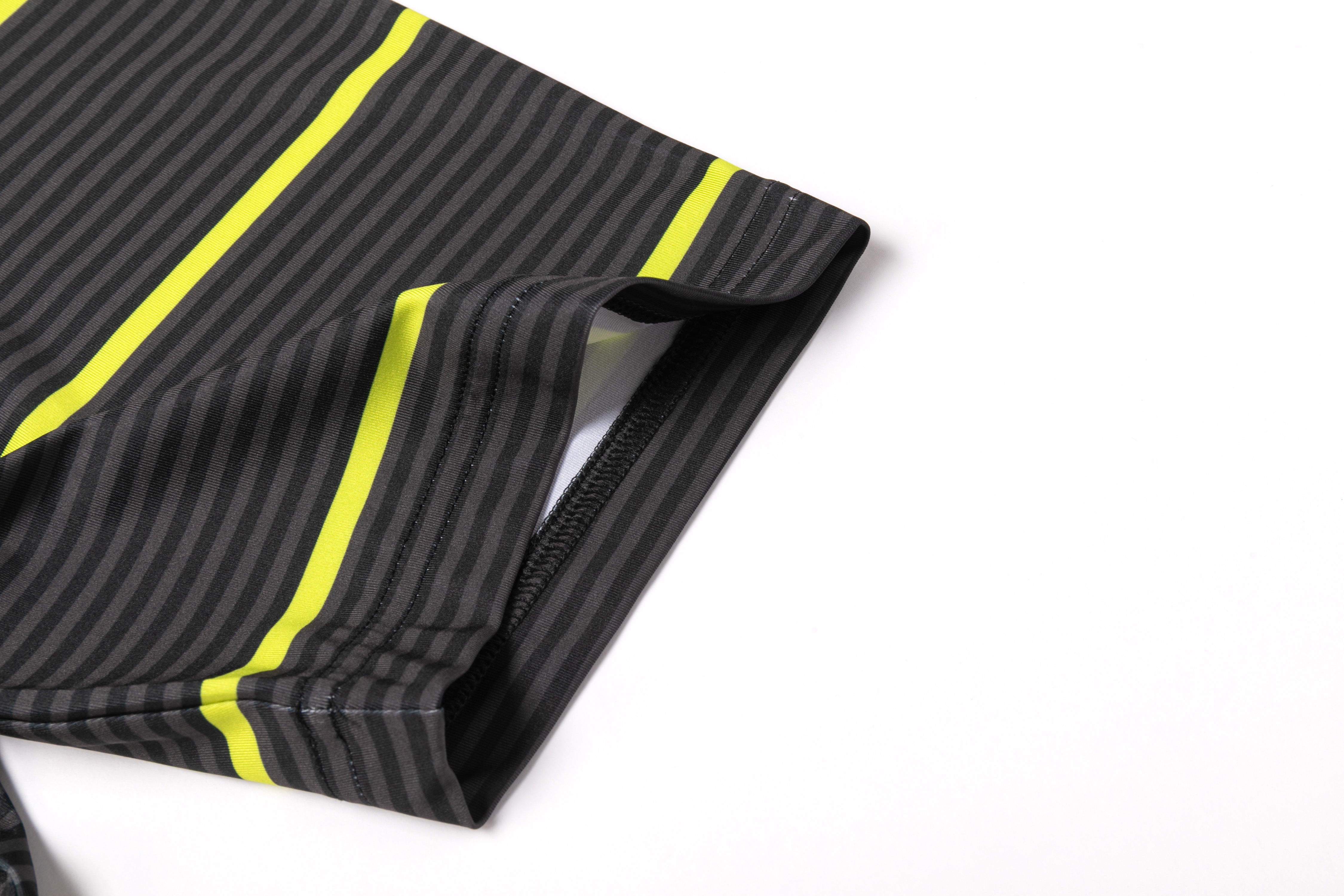 Don’t Do Average – Men’s Grey & Yellow Performance Golf Polo