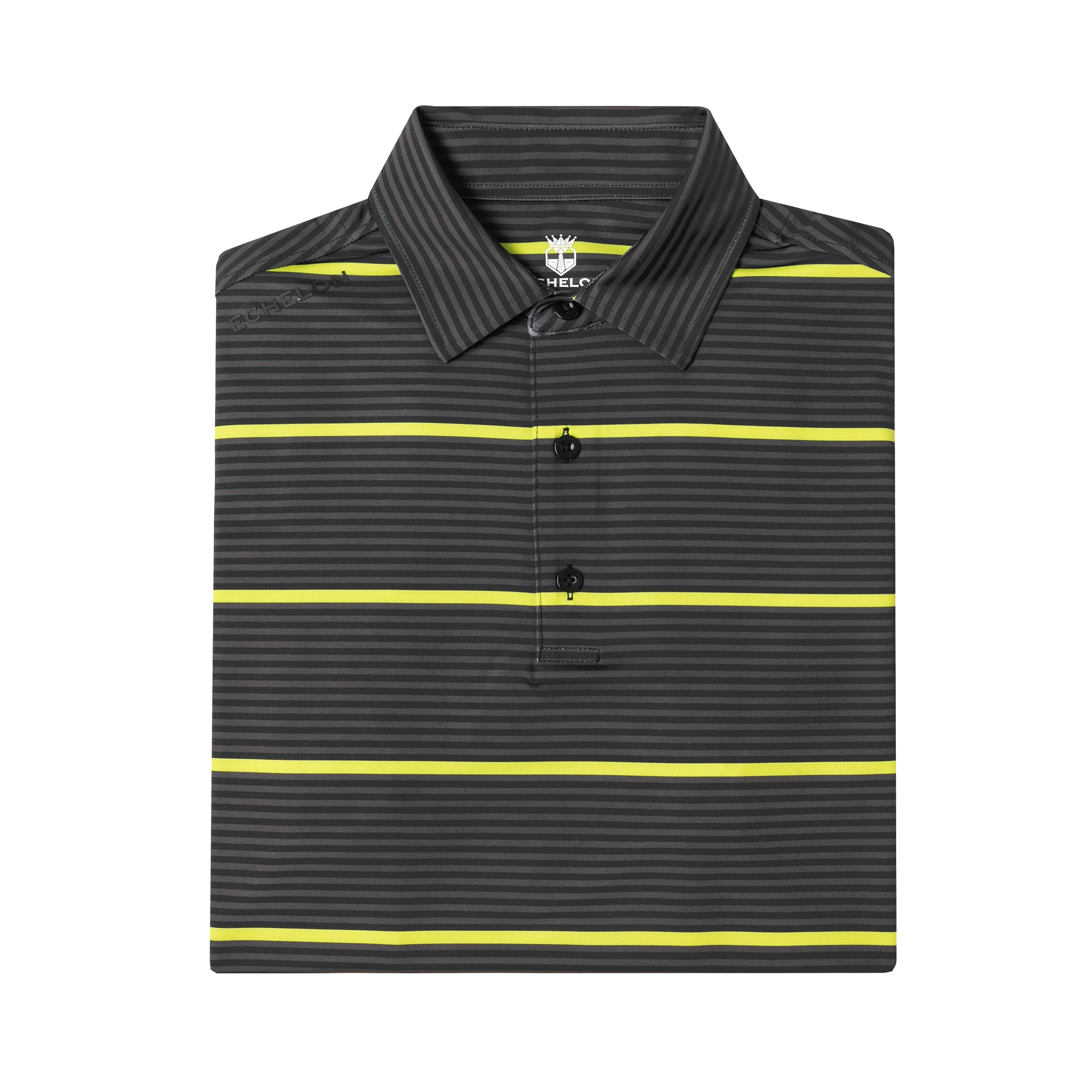 Don’t Do Average – Men’s Grey & Yellow Performance Golf Polo