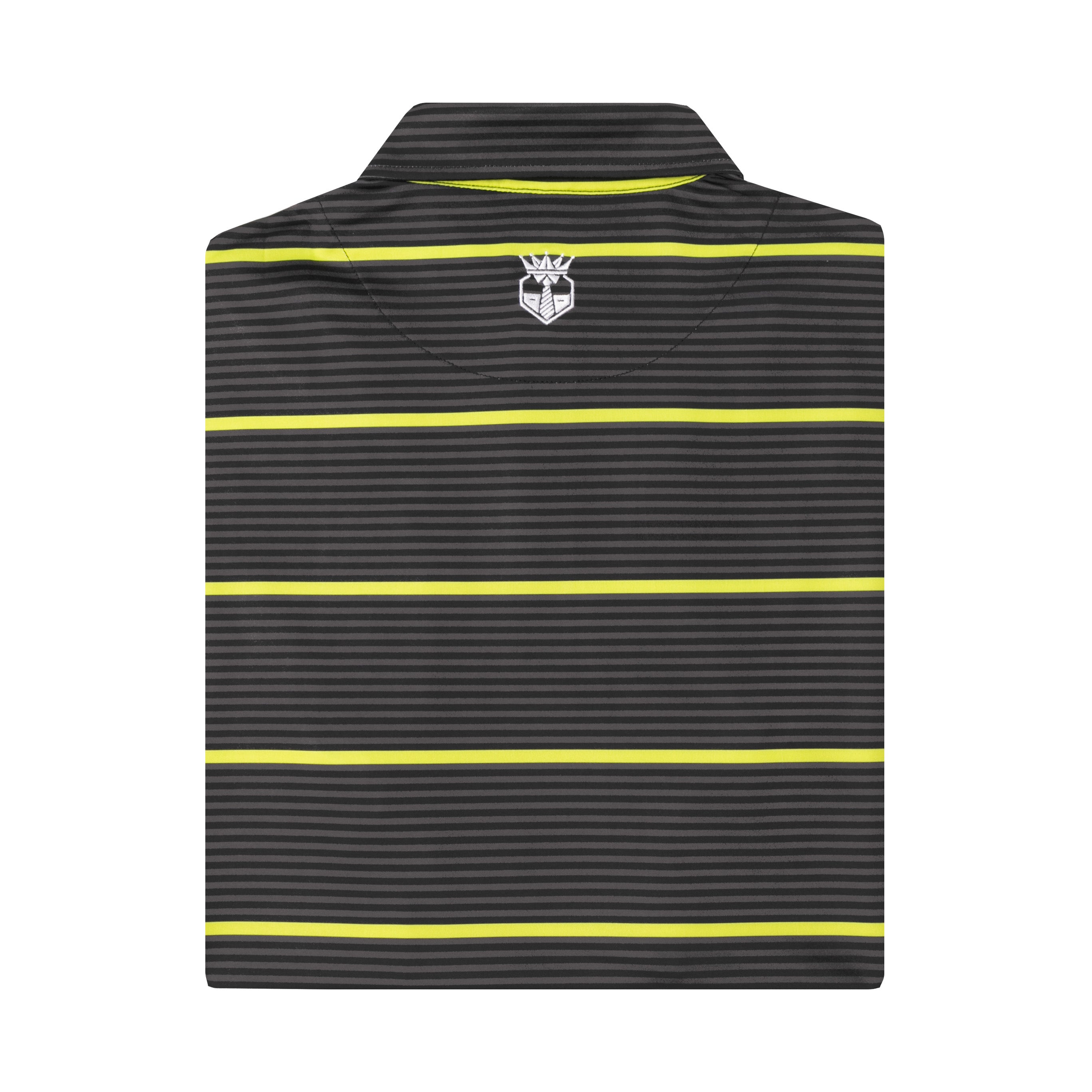 Don’t Do Average – Men’s Grey & Yellow Performance Golf Polo
