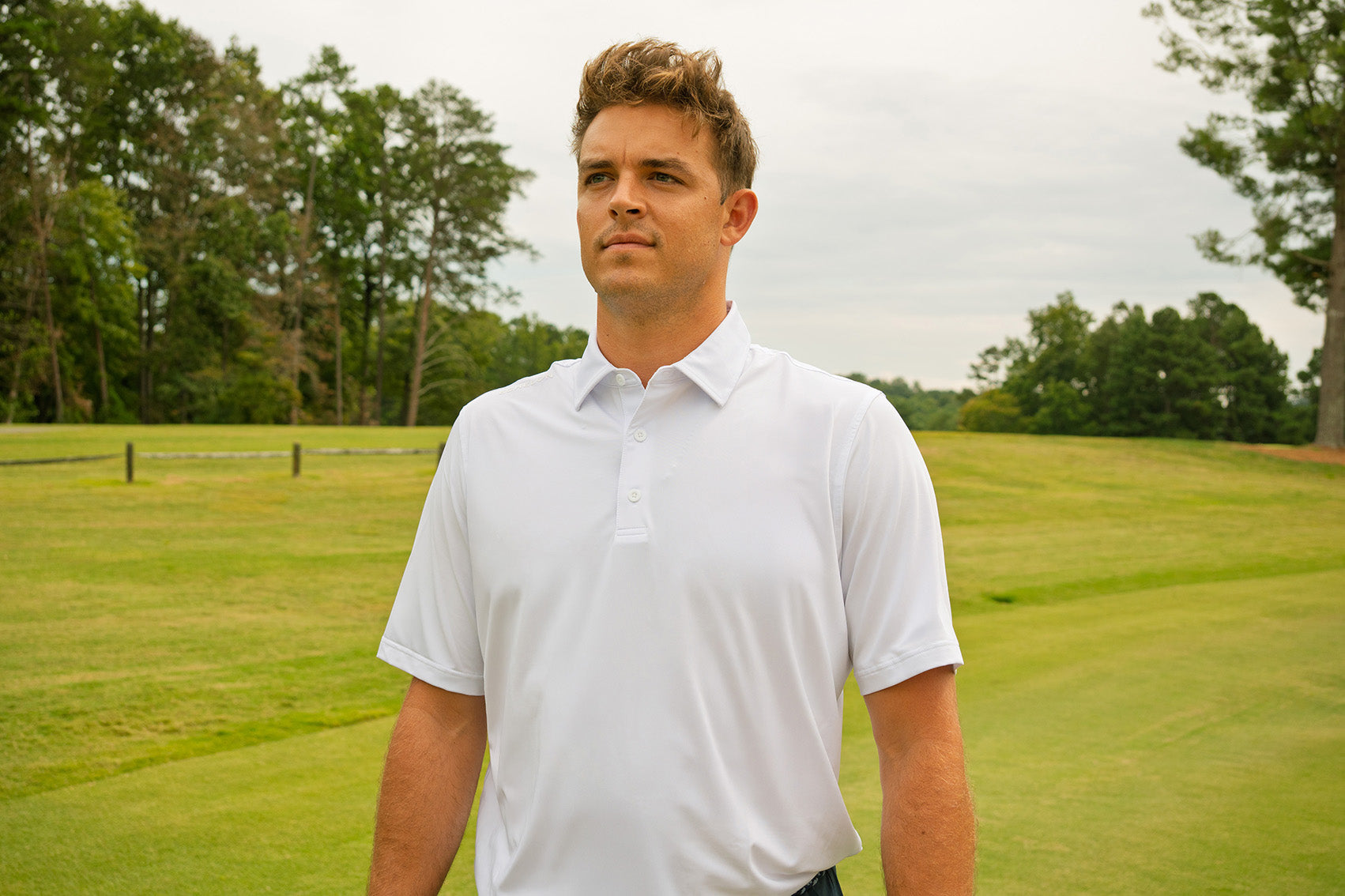 The Summit – Men’s White Performance Golf Polo