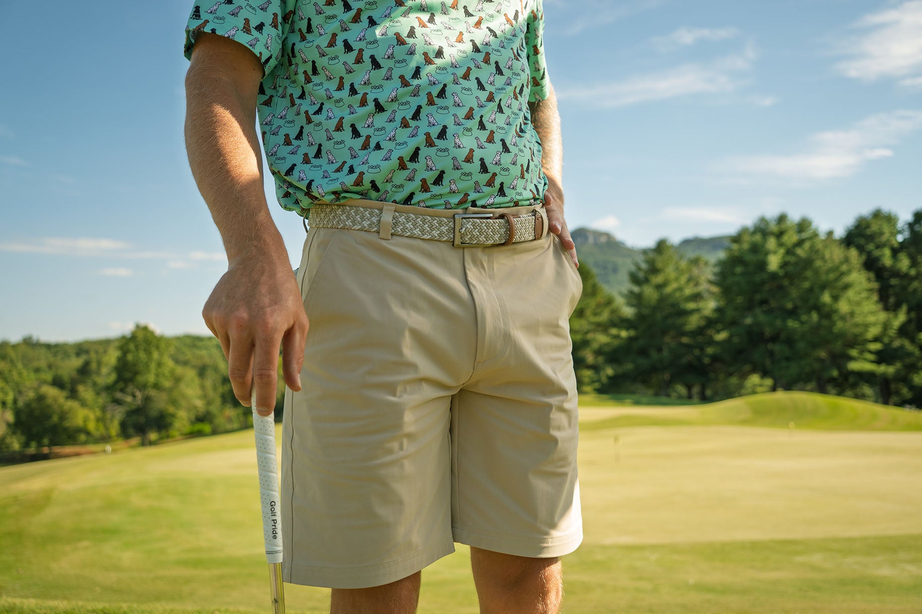 The Never Settle Short - Premium Khaki Golf Shorts for Men | Echelon