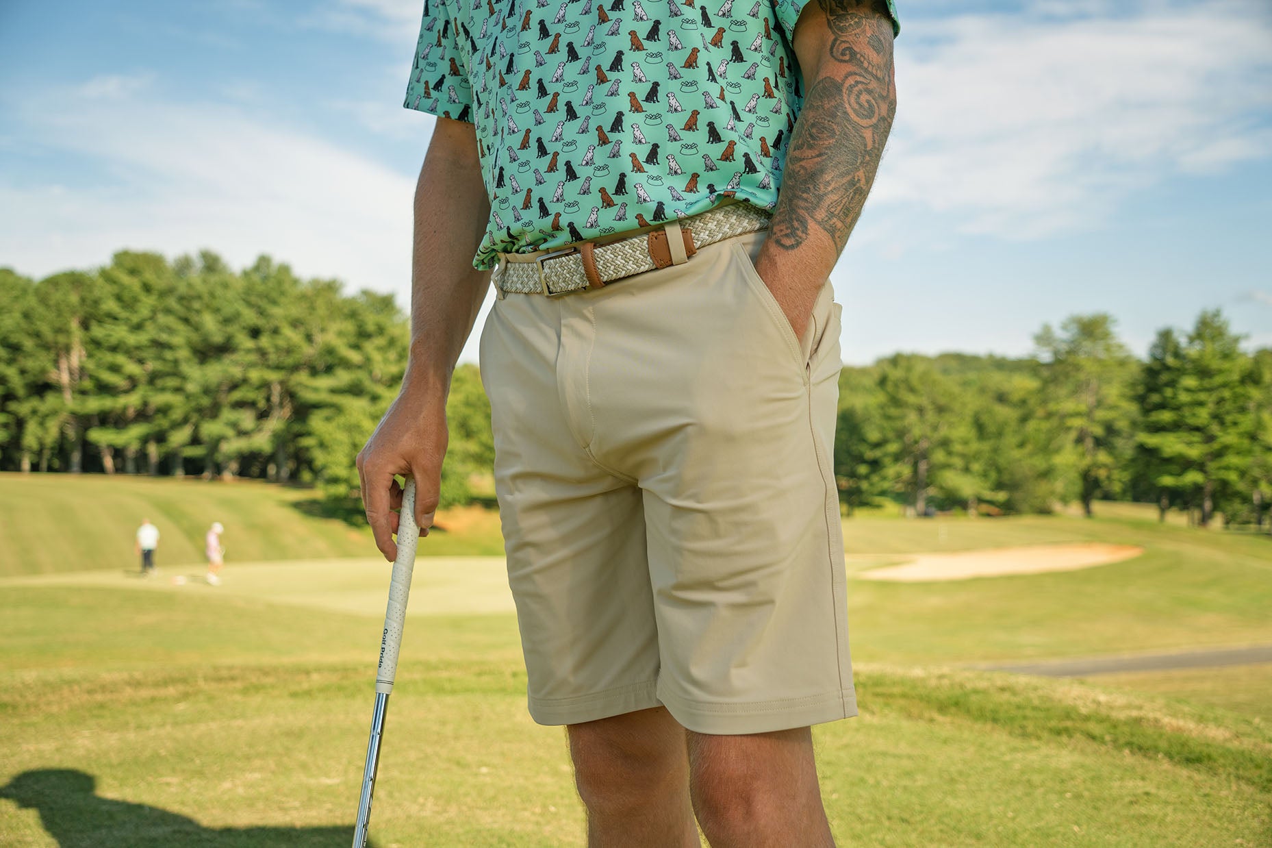 The Pin Seeker - Woven Golf Belt in Khaki