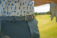 The Pin Seeker - Woven Golf Belt in Navy