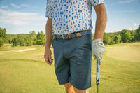 The Never Settle Short – Men’s Navy Performance Golf Shorts