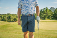 The Never Settle Short – Men’s Navy Performance Golf Shorts