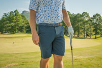 The Never Settle Short – Men’s Navy Performance Golf Shorts