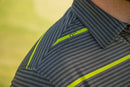 Don’t Do Average – Men’s Grey & Yellow Performance Golf Polo