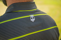 Don’t Do Average – Men’s Grey & Yellow Performance Golf Polo