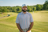 The Lost Shaker – Men’s Performance Print Golf Polo