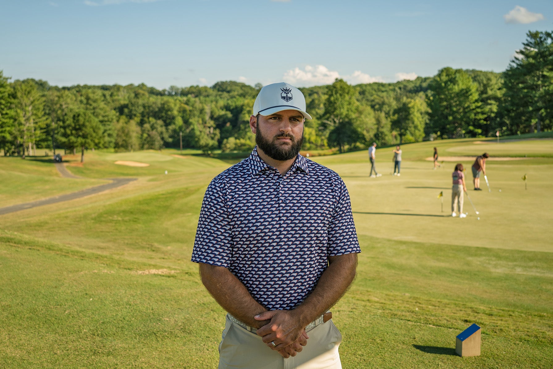 The NC Patriot – Men’s North Carolina State Pattern Golf Polo