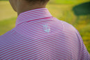 The Catalyst – Men’s Pink & White Striped Golf Polo