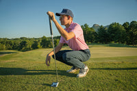The Catalyst – Men’s Pink & White Striped Golf Polo