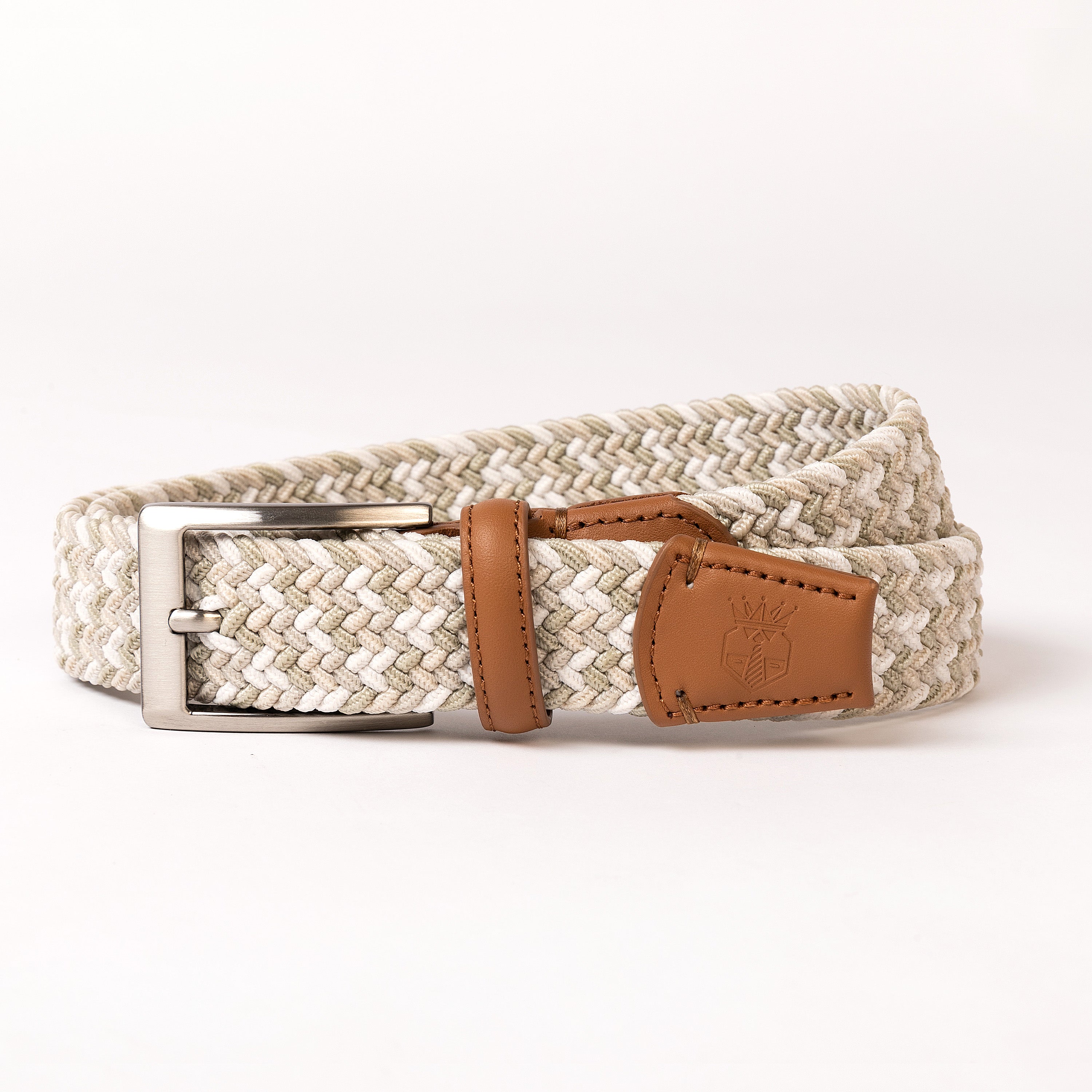 The Pin Seeker - Woven Golf Belt in Khaki