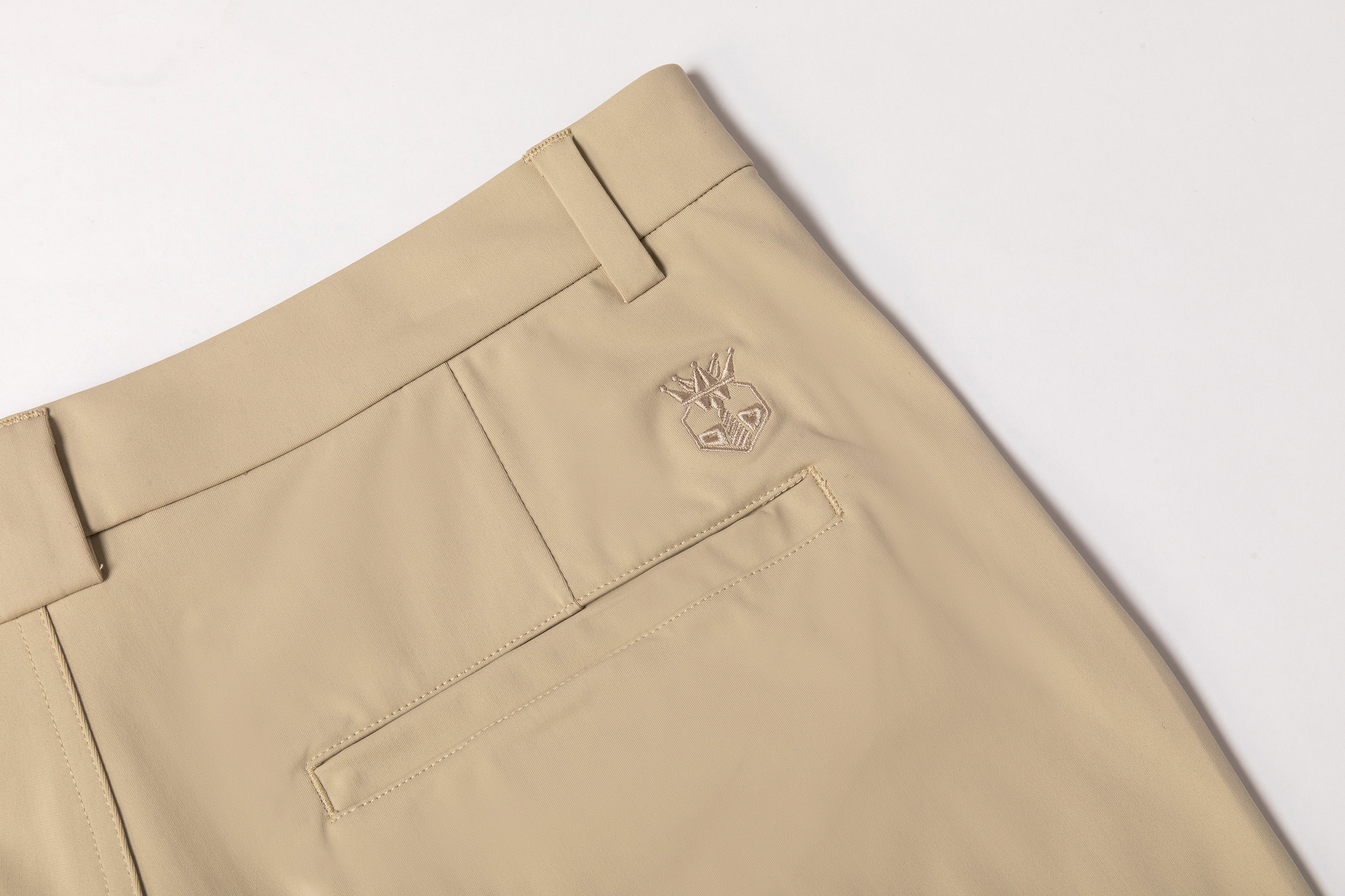 The Never Settle Short - Premium Khaki Golf Shorts for Men | Echelon