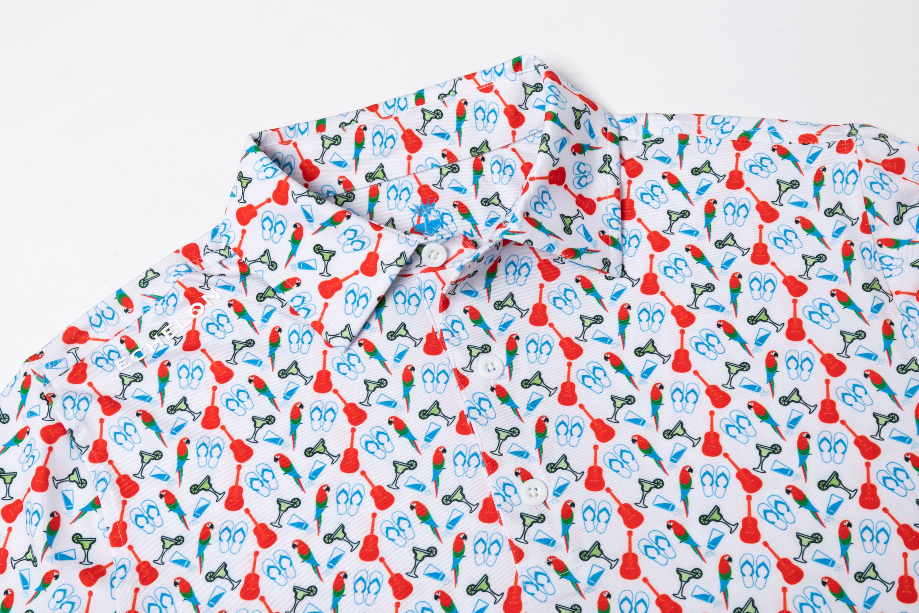 The Lost Shaker – Men’s Performance Print Golf Polo