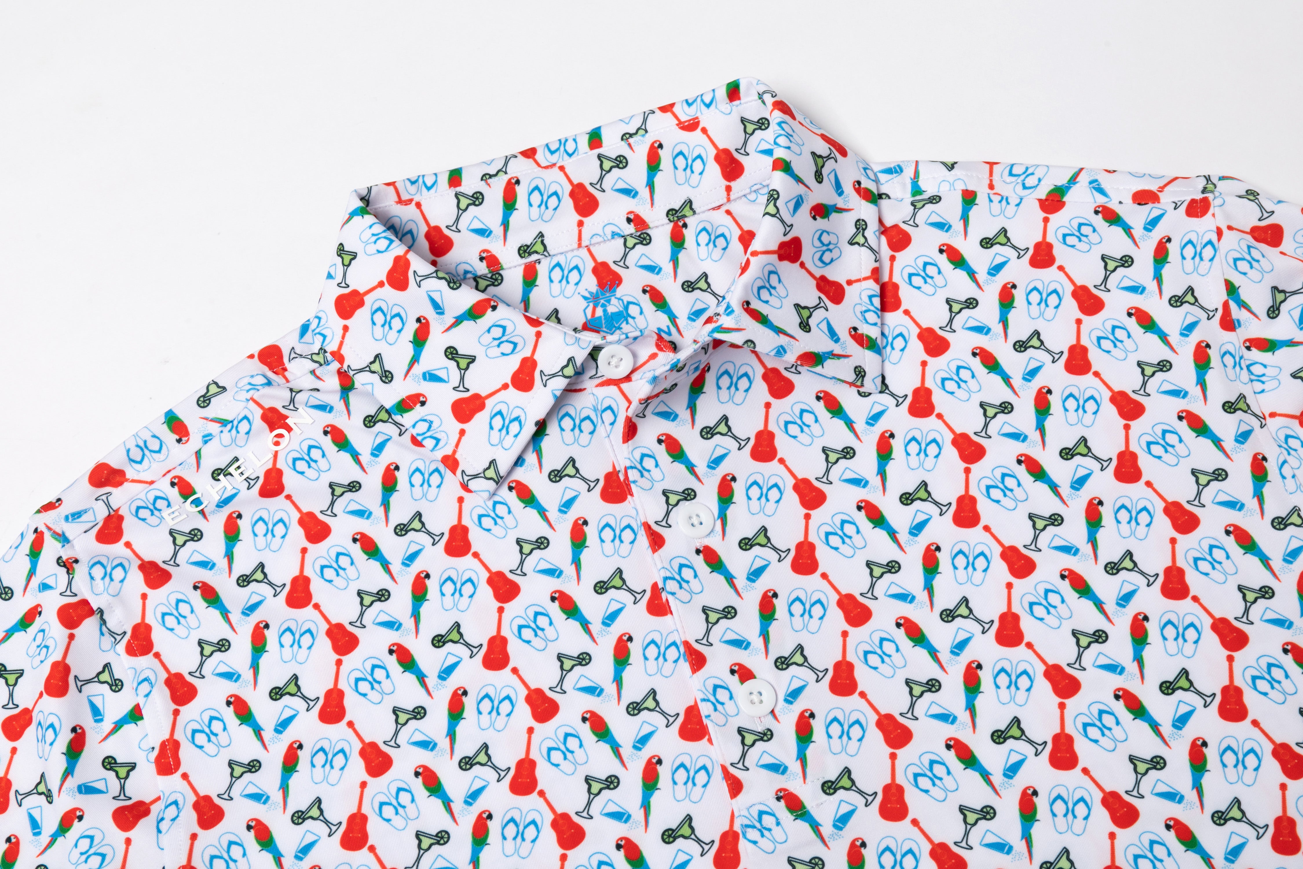 The Lost Shaker – Men’s Performance Print Golf Polo