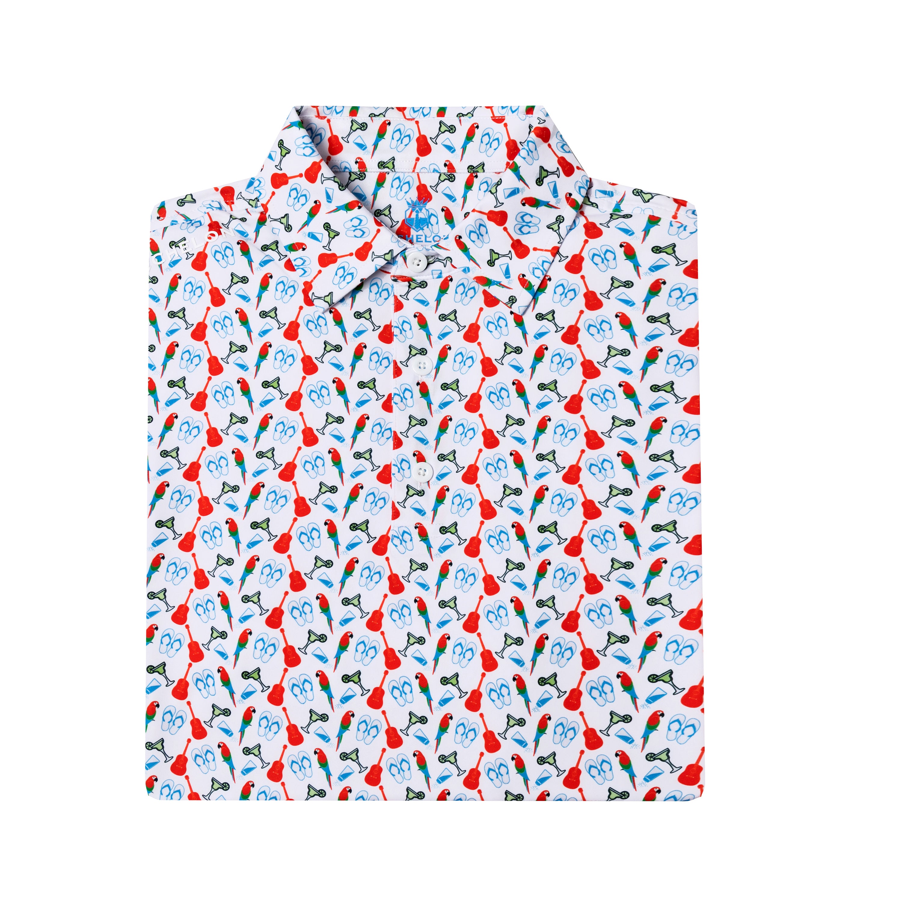 The Lost Shaker – Men’s Performance Print Golf Polo
